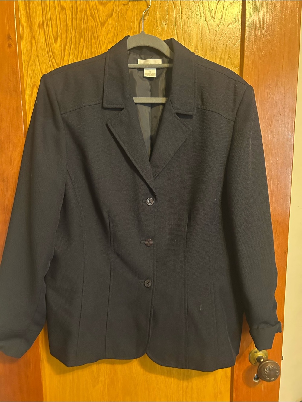 Worthington Black Classic Notch-Lapel Blazer